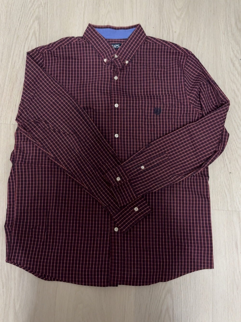 Chaps Men's Burgundy Plaid Button-Down Shirt